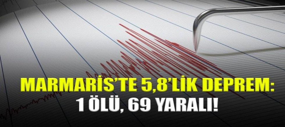 Marmaris'te 5,8'lik Deprem Meydana Geldi: 1 ölü, 69 yaralı
