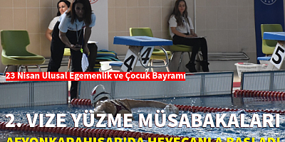 2. Vize Yüzme Müsabakaları Afyonkarahisar'da Heyecanla Başladı
