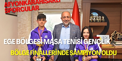 Afyonkarahisarlı Sporcular Ege Bölgesi Masa Tenisi Gençlik Bölge Finalleri'nde Şampiyon Oldu