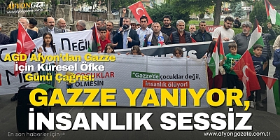 AGD AFYON’DAN GAZZE İÇİN KÜRESEL ÖFKE GÜNÜ ÇAĞRISI: “GAZZE YANIYOR, İNSANLIK SESSİZ!”